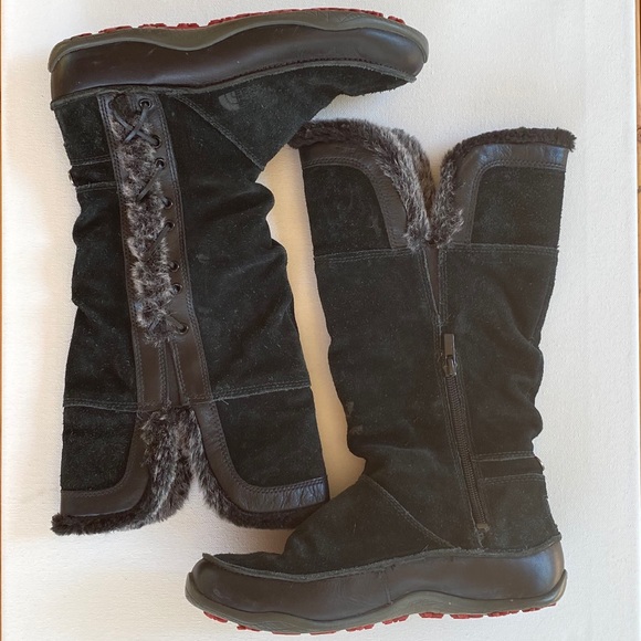 The North Face Black Suede Boot with Zip/Faux Fur - Picture 2 of 7